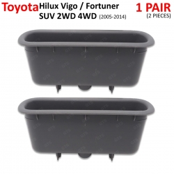 หลุมดึงประตู หลุมมือดึงในประตู ข้างซ้าย+ขวา 2 ชิ้น สีเทา สำหรับ Toyota KUN TGN Hilux Vigo Fortuner SUV 2WD 4WD ปี 2005-2014